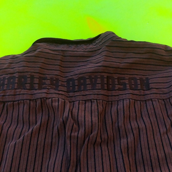 Harley Davidson brown button shirt Large men's - Picture 5 of 5